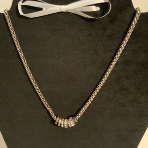 Fossil Brand Gold and Silver Bead Charm Necklace